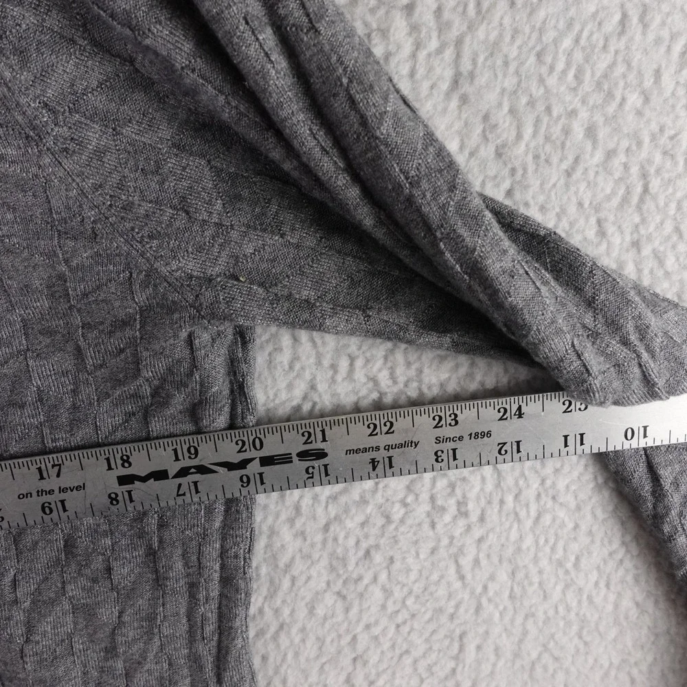 Robert Graham Mens Grey Cable Knit Quarter Zip Wool Blend Sweater Size‎ M
